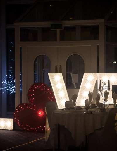 3D lights LOVE letters with bulb lights for hire