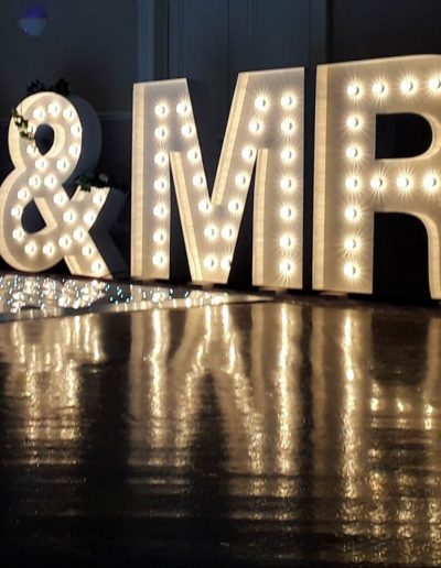 Light up MR & MRS Letters for hire